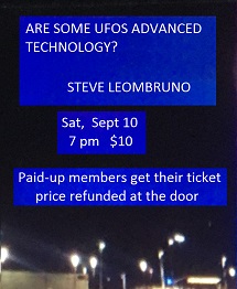 Steve Leombruno Sat Sept 10 7 pm, $10